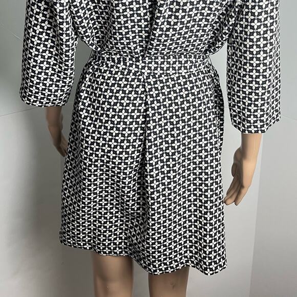 Top Shop Retro Geometric Print Belted Wrap Mini Dress - Picture 10 of 12